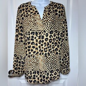 Adrianna Papell Animal Print Blouse